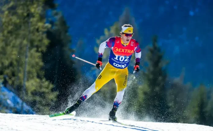 Fredrik Fodstad compitiendo por Colombia en esquí de fondo rumbo a Milán 2026