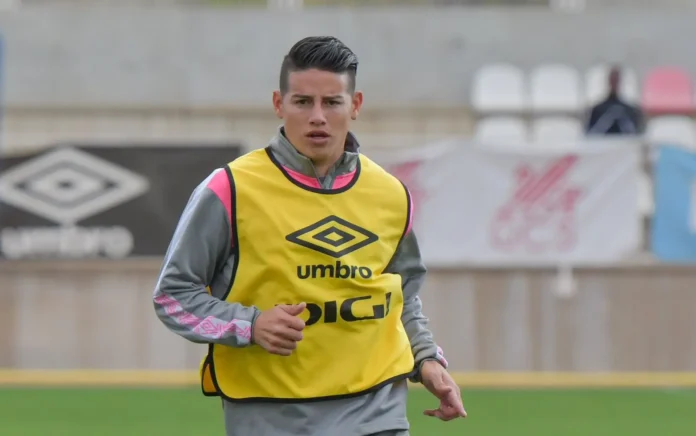 James Rodríguez durante entrenamiento con Minnesota United antes de su debut en la MLS