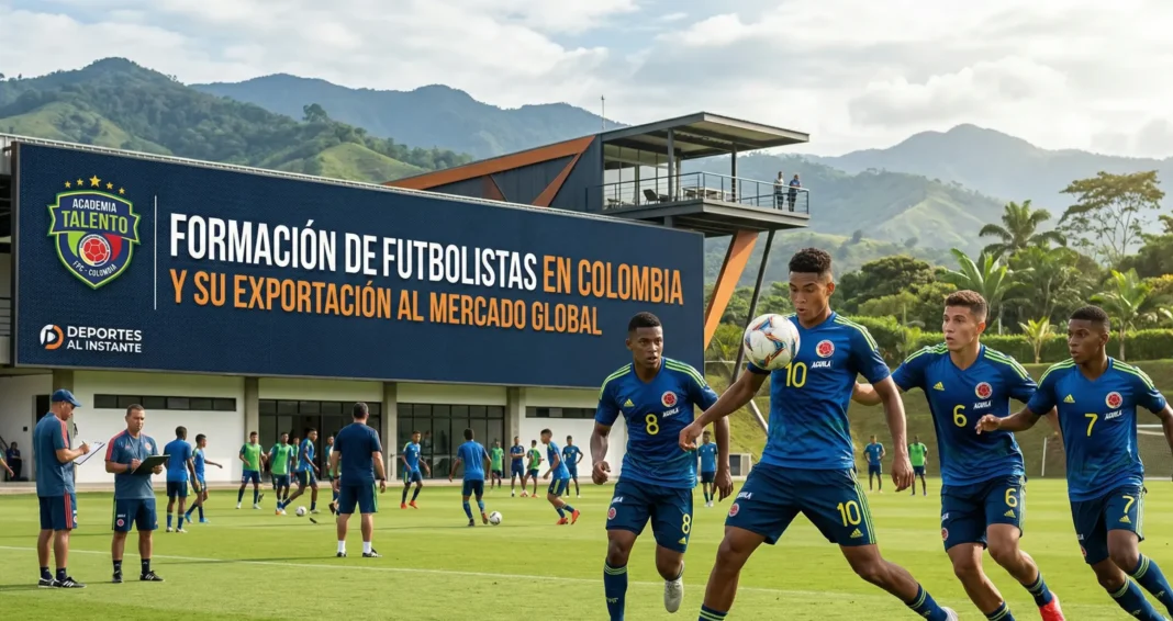 Entrenamiento para la formación de futbolistas en Colombia y su exportación al mercado global.
