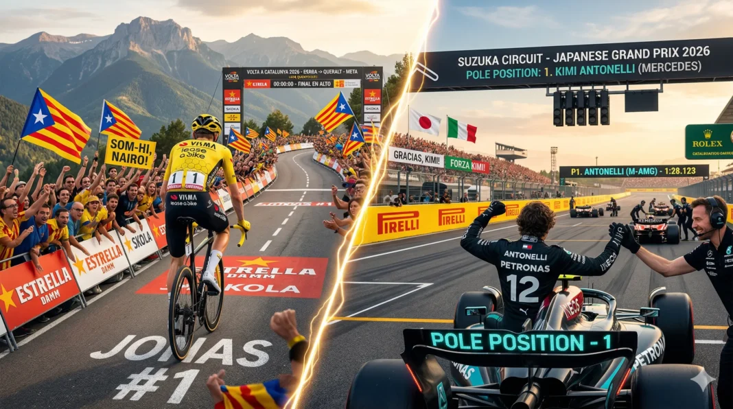 Jonas Vingegaard podio Volta y Kimi Antonelli Mercedes pole.