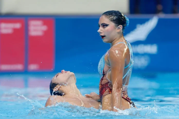 Podio de Colombia en el Panamericano de Natación Artística en Santiago de Chile.