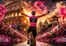 ¡Jonas Vingegaard conquista el Giro d’Italia 2026! Pelotón del Giro d'Italia recorriendo las calles históricas de Roma durante la etapa final.