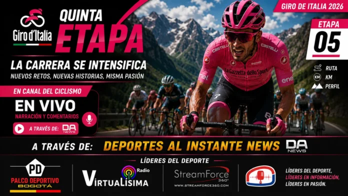 Giro d'Italia 2026 Etapa 5 EN VIVO HOY: Resultados y Clasificación