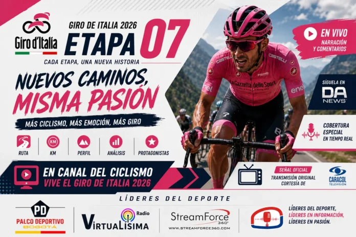 Transmisión en vivo Etapa 7 Giro de Italia 2026