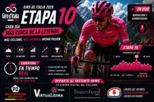 Bicicleta de contrarreloj individual rodando a alta velocidad por la costa de Versilia en la etapa 10 del Giro de Italia 2026.