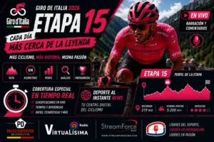 Pelotón compacto del Giro de Italia rodando a gran velocidad por los tramos llanos camino a Milán en la Etapa 15