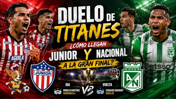 Tribunas del Estadio Romelio Martínez colmadas de aficionados durante el partido de ida de la final de fútbol entre Junior y Atlético Nacional