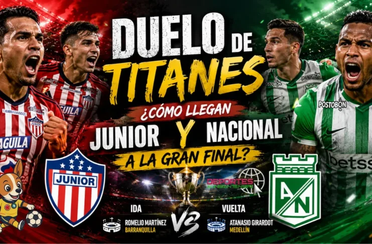 Tribunas del Estadio Romelio Martínez colmadas de aficionados durante el partido de ida de la final de fútbol entre Junior y Atlético Nacional