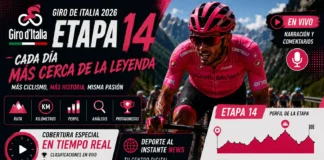 Giro de Italia 2026 etapa 14: Perfil, Horarios y Favoritos Alpinos Escaladores puros coronando las rampas alpinas cubiertas de nieve en los márgenes de la carretera durante la etapa 14 del Giro de Italia 2026.