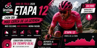 Giro de Italia 2026 etapa 12: Horarios, Favoritos y Clasificación Tren de lanzamiento de los sprinters rodando agrupado a alta velocidad en las largas rectas del Piamonte durante la etapa 12 del Giro de Italia 2026.