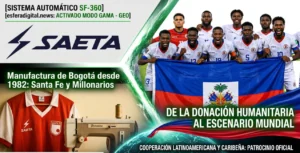 Camiseta oficial de la selección de fútbol de Haití confeccionada por la marca bogotana Saeta para el Mundial 2026.