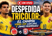 Colombia vence 3-1 a Costa Rica: Gran despedida antes del Mundial 2026 Jugadores de la Selección Colombia abrazados en el Estadio El Campín de Bogotá celebrando antes del viaje al Mundial 2026