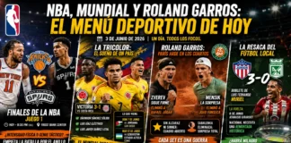 NBA, Colombia y Roland Garros: La agenda deportiva de hoy Agenda deportiva 3 de junio de 2026