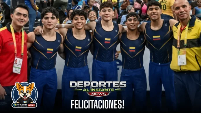 Gimnastas colombianos celebran el oro y plata en Panamericano