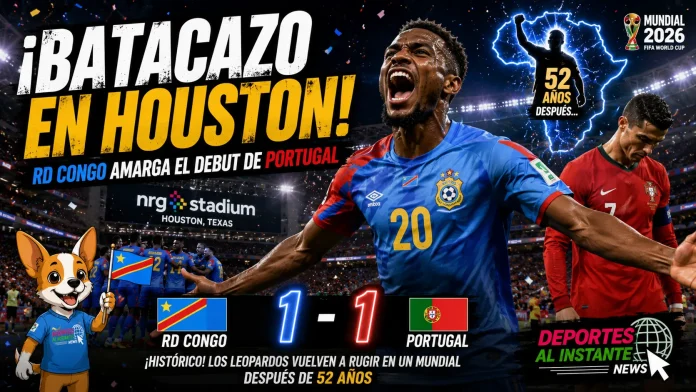 Portugal se ve sorprendida por RD Congo en el Mundial 2026
