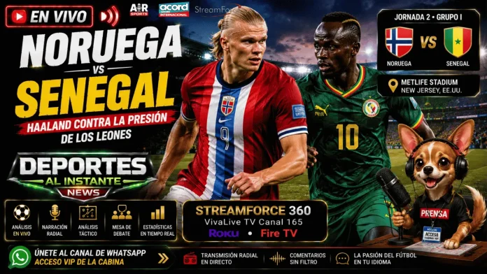 Erling Haaland durante el encuentro de Noruega en el Mundial 2026