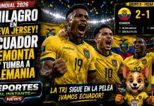 ¡Histórico! Ecuador remonta a Alemania y clasifica a dieciseisavos Gonzalo Plata festejando su anotación que dio el triunfo histórico a Ecuador