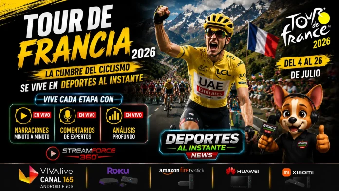 pelotón de favoritos en una etapa de montaña del Tour de Francia 2026