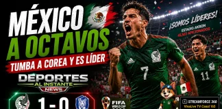 México derrota 1-0 a Corea del Sur y clasifica a octavos Victoria de México ante Corea del Sur en el Estadio Akron