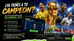 Fanático usando el simulador del Mundial 2026 en Deportes al Instante