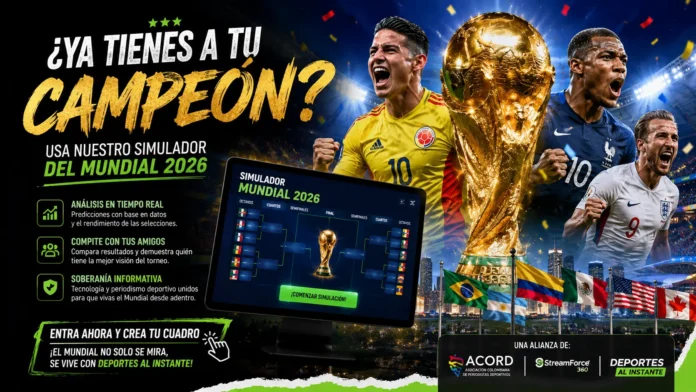 Fanático usando el simulador del Mundial 2026 en Deportes al Instante