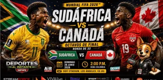 Sudáfrica vs Canadá Mundial 2026: Dieciseisavos de final en vivo Dieciseisavos de final Sudáfrica vs Canadá Mundial 2026 en Los Ángeles