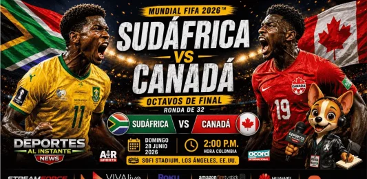 Dieciseisavos de final Sudáfrica vs Canadá Mundial 2026 en Los Ángeles