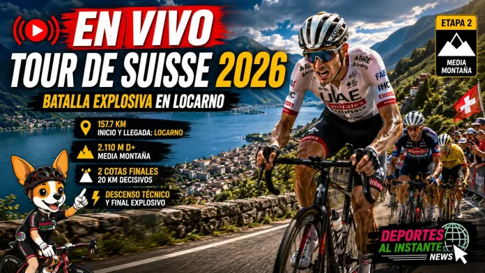 Etapa 2 del Tour de Suiza 2026 en vivo Perfil Locarno Suiza