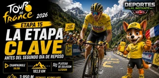 En vivo Etapa 15 Tour de Francia 2026: Duelo decisivo en Plateau de Solaison En vivo Etapa 15 Tour de Francia. El pelotón del Tour de Francia ascendiendo las rampas del Plateau de Solaison