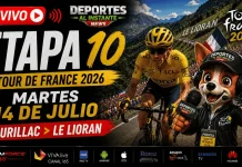 En vivo Etapa 10 Tour de Francia 2026: Batalla volcánica En vivo Etapa 10 Tour de Francia 2026. El pelotón ascendiendo las duras rampas del Puy Mary en una jornada de media montaña.