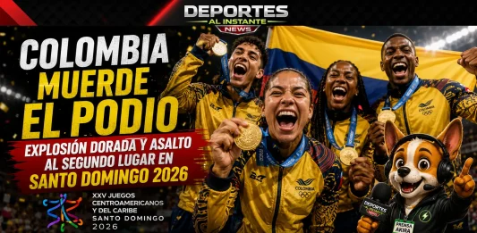 Delegación de deportistas colombianos destacando en los Juegos Centroamericanos y del Caribe Santo Domingo 2026.