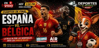 España vs Bélgica Mundial 2026: Cuartos de final de alto voltaje en el Mundial 2026 Jugadores de la selección de España y Bélgica durante un partido de cuartos de final del Mundial 2026.