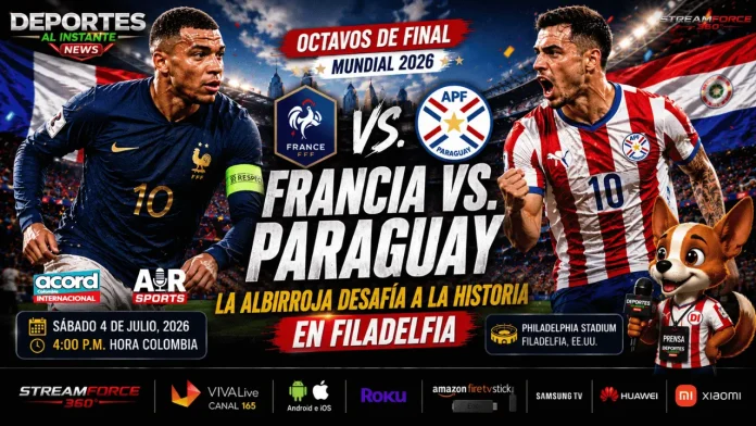 Francia vs Paraguay en octavos de final Mundial 2026.