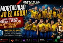 Selección Colombia Sub-19 femenina, campeona mundial de hockey subacuático campeona mundial de hockey subacuático. Integrantes de la Selección Colombia Femenina Sub-19 celebrando el título mundial de hockey subacuático en Turquía.