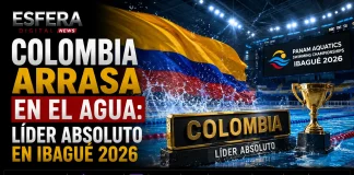 Colombia domina el Panam Aquatics 2026 en Ibagué Delegación colombiana celebrando sus múltiples medallas de oro en el Panam Aquatics Swimming Championships 2026.