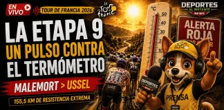 En vivo etapa 9 Tour de Francia 2026, bajo alerta roja por calor en vivo Etapa 9 Tour de Francia 2026 recorrido