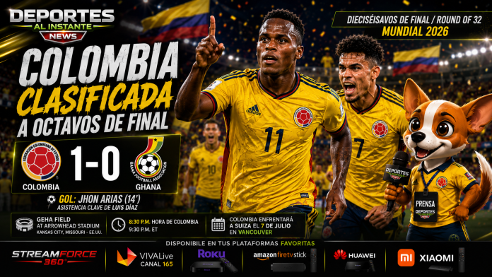 Colombia pasa a octavos de final